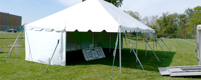 Pole Tent with sidewalls